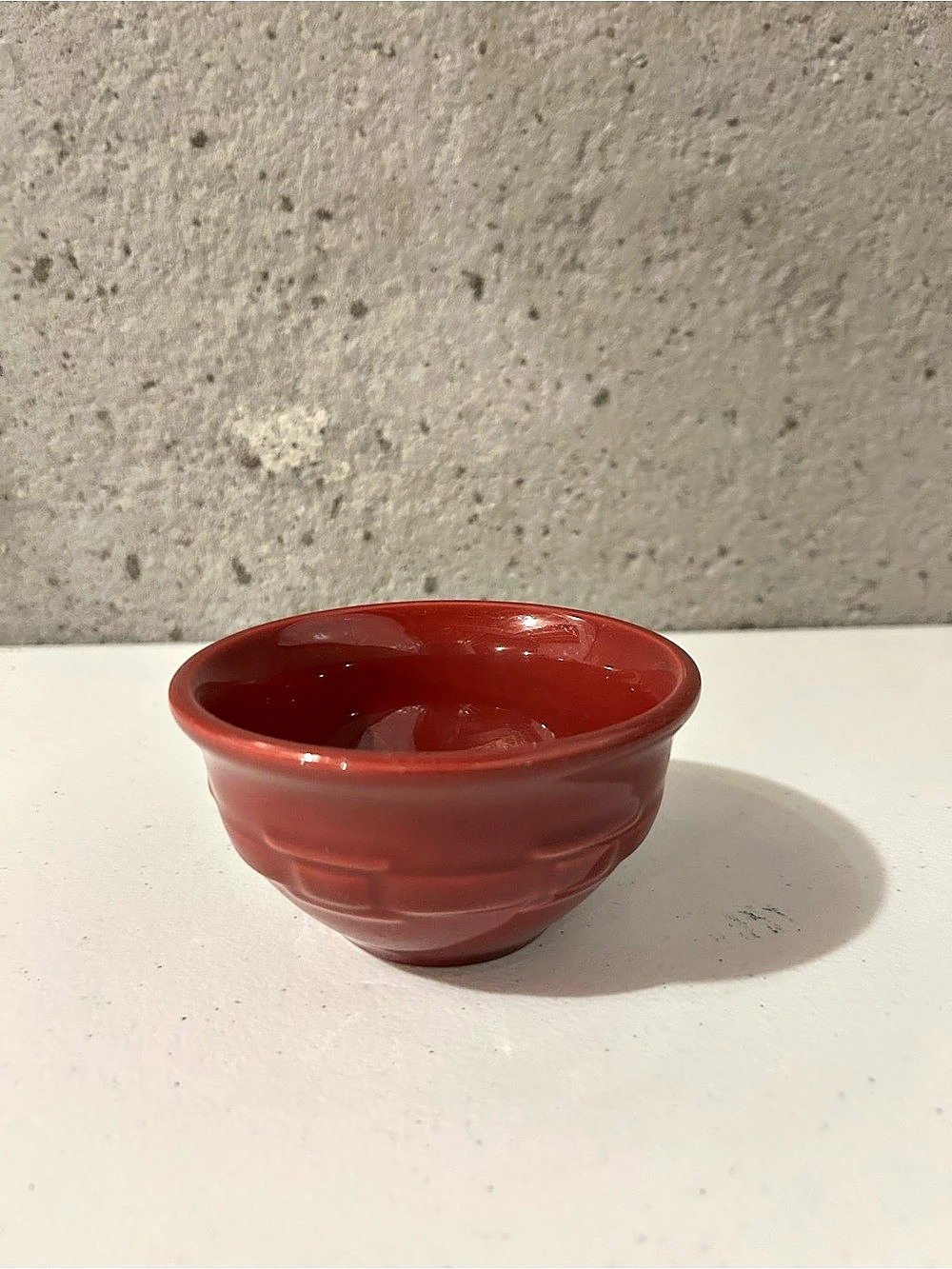 Longaberger Pottery Ceramic Bowl in Red